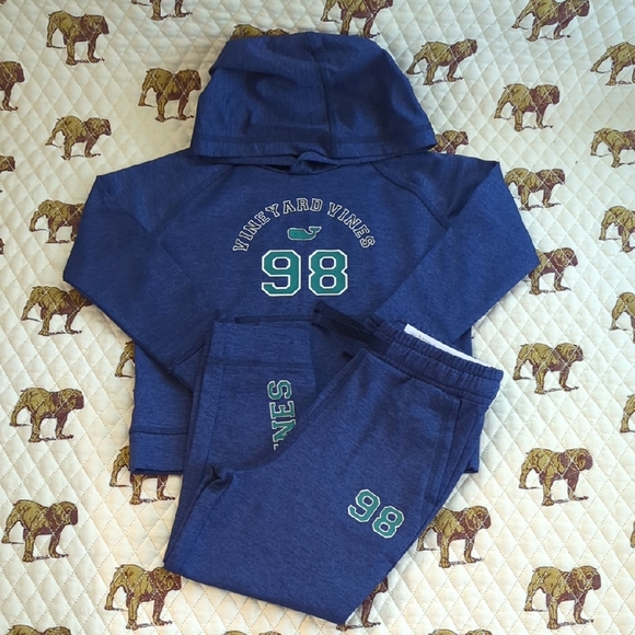 Toddler Vineyard Vines Navy Set with Green Accents